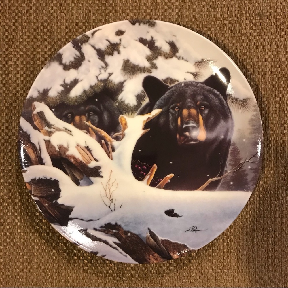 Two Bears Collectible Plate